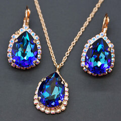 Комплект украшений DiamondSky «Небесная капля III (Bermuda Blue)» с кристаллами Swarovski™ DS00S252 цена и информация | Комплект украшений Inca Сердце Единорог (5 pcs) | kaup24.ee