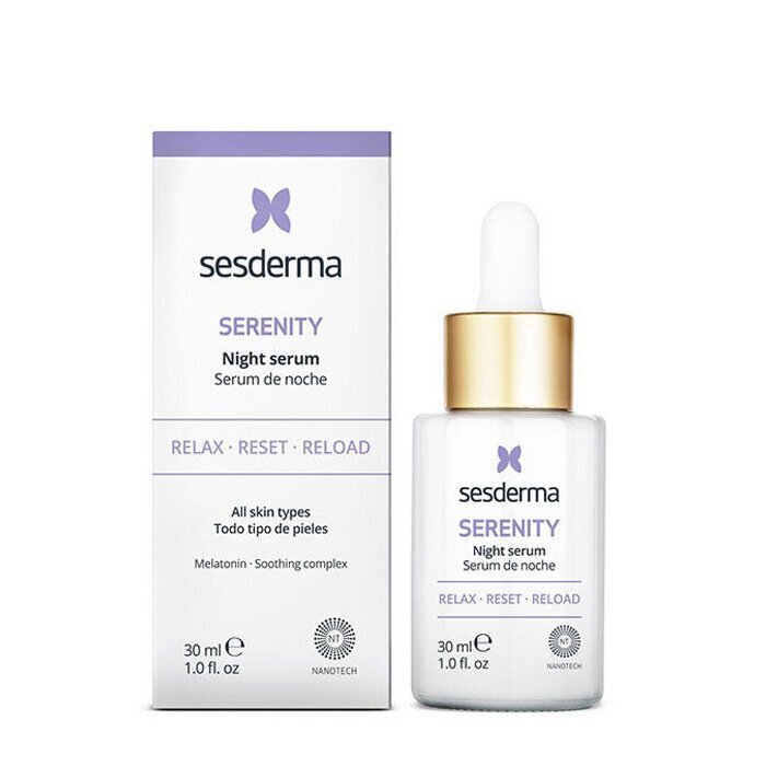 Sesderma Serenity Night Serum Ööseerum 30ml hind ja info | Näoõlid, seerumid | kaup24.ee