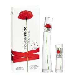 Komplekt Kenzo Flower by Kenzo Gift Set EDP, 50 ml + miniature Flower by Kenzo EDP, 15 ml hind ja info | Naiste parfüümid | kaup24.ee