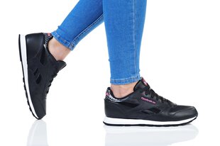 Tüdrukute tossud Reebok CL Leather Girl Squad, must hind ja info | Laste spordijalatsid | kaup24.ee