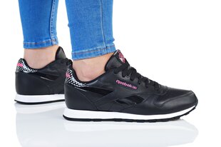 Кеды для девочек Reebok CL Leather Girl Squad, черные цена и информация | Детская спортивная обувь | kaup24.ee