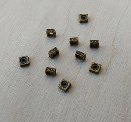 Vaheriba, 5x5x2 mm, 10 tk, 1 kott hind ja info | Ehete valmistamine, helmestamine | kaup24.ee