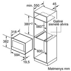 Bosch BFL634GW1 цена и информация | Микроволновые печи | kaup24.ee