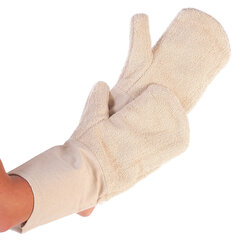 Хлопковые перчатки для выпечки Bako Long 42см (пара) цена и информация | Кухонные полотенца, рукавицы, фартуки | kaup24.ee