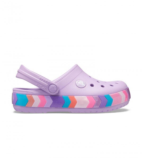 Crocs™ Crocband Chevron Beaded Clog lastele, lilla цена и информация | Laste sussid ja plätud | kaup24.ee