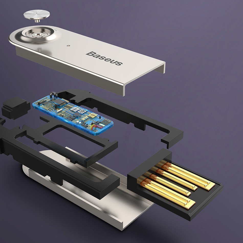 Adapter Baseus Ba01 Usb Wireless Bluetooth 5.0 Aux Adapter Jack Cable, must цена и информация | USB jagajad, adapterid | kaup24.ee