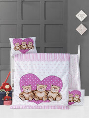 Laste voodipesukomplekt Friend Bears, 4-osaline hind ja info | Beebide ja laste voodipesu | kaup24.ee