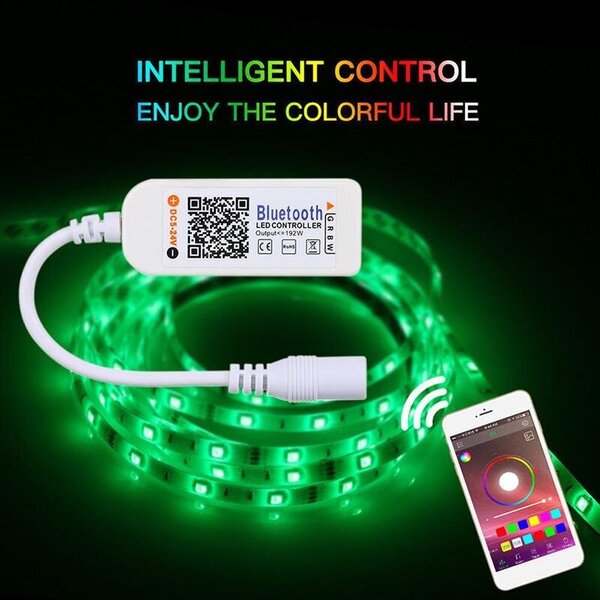 5m veekindel RGB LED-riba komplekt koos Bluetooth-kontrolleriga hind |  kaup24.ee