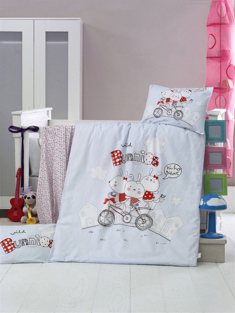 Laste voodipesukomplekt Bunnies, 4-osaline hind ja info | Beebide ja laste voodipesu | kaup24.ee