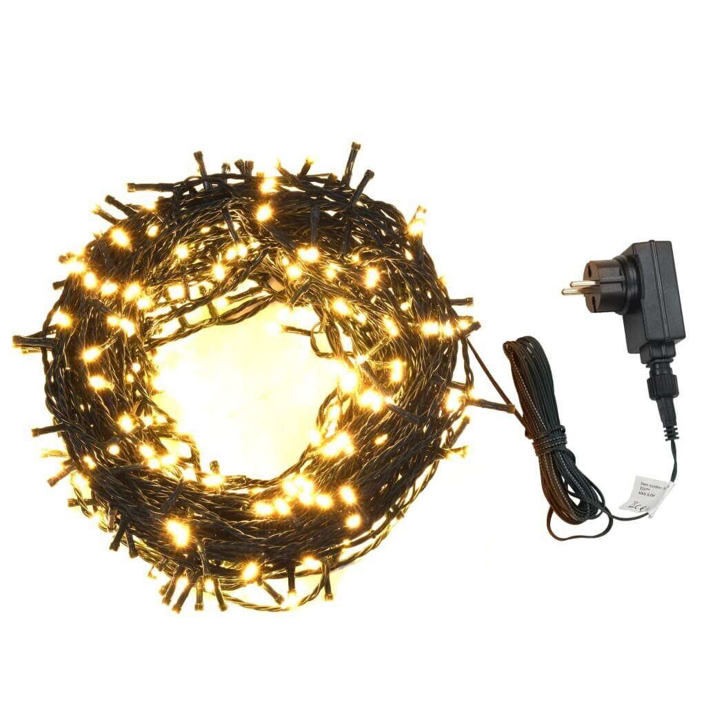 vidaXL valguskett 2000 LEDiga õue ja tuppa 200 m IP44, soe valge hind ja info | Jõulutuled | kaup24.ee