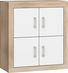 Шкафчик Verin 4D, цвет дуба, белый цена и информация | Шкафчики в гостиную | kaup24.ee