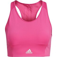 Спортивный бюстгальтер для женщин Adidas 3-Stripes Sport Bra Top W GU9645, розовый цена и информация | Спортивные бюстгальтеры | kaup24.ee