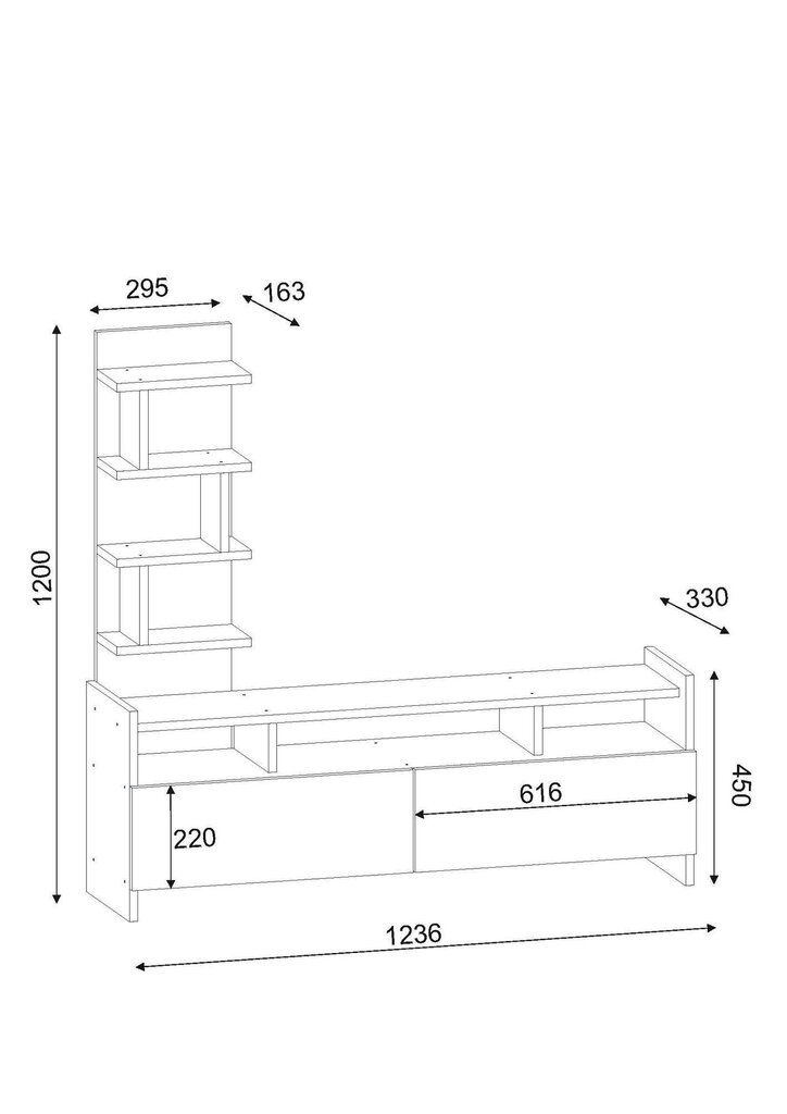 Sektsioon Kalune Design 756(III), valge/pruun hind ja info | Sektsioonid | kaup24.ee