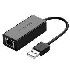 USB-кабель Ugreen 2.0 Внешний сетевой адаптер Ethernet 100 Мбит / с, черный (CR110 20254) цена и информация | Кабели для телефонов | kaup24.ee