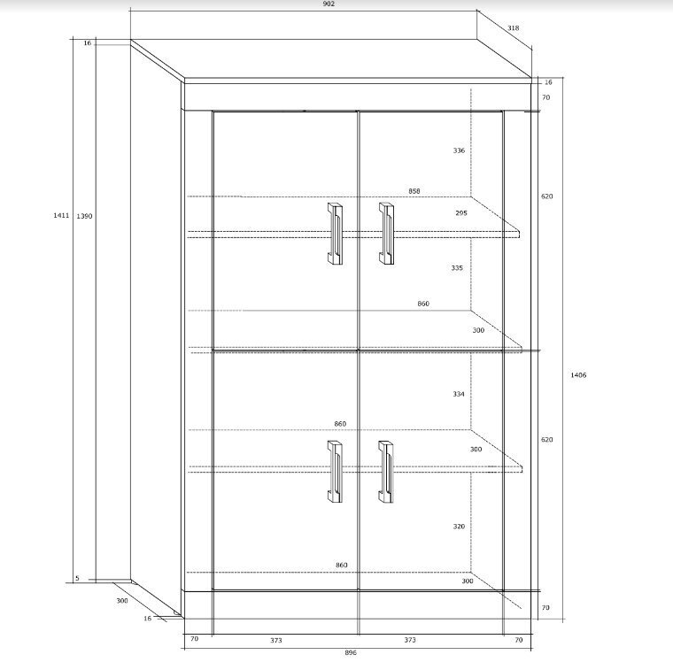 Riiul Verin 4D, must/valge hind ja info | Riiulid | kaup24.ee