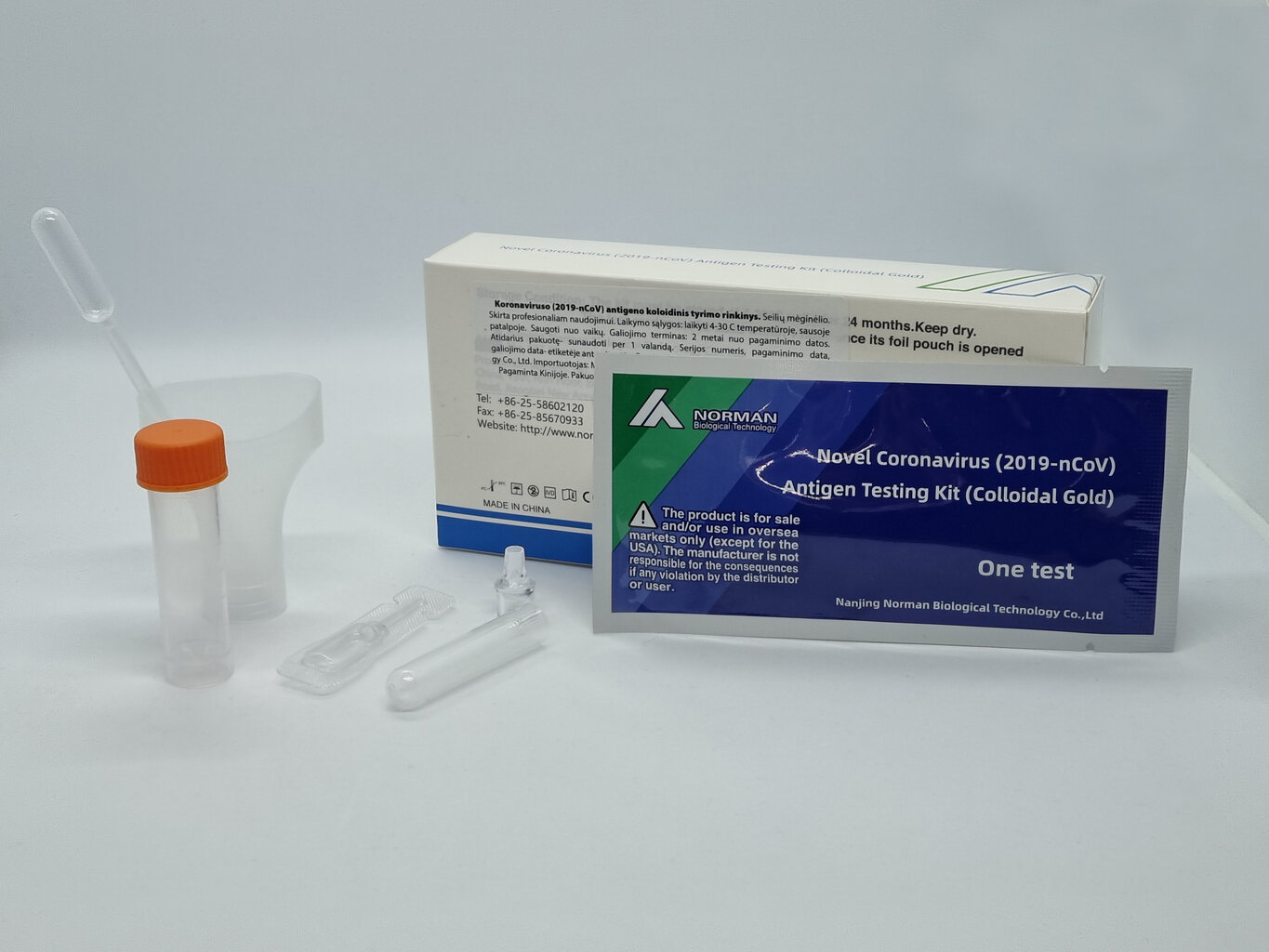 Sülje kiirtest COVID-19 NORMAN antigeeni jaoks, 10 tk. hind ja info | COVID-19 kiirtestid | kaup24.ee