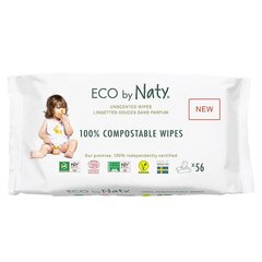 Влажные салфетки Flushable Eco от Naty, 56 шт. цена и информация | Влажные салфетки | kaup24.ee