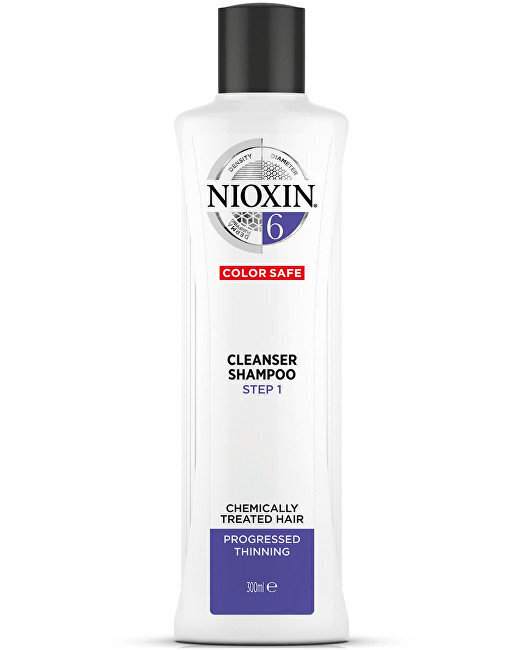Juuste ja peanaha šampoon keemiliselt mõjutatud, tugevalt hõrenevatele juustele Nioxin System 6.300 ml hind ja info | Šampoonid | kaup24.ee