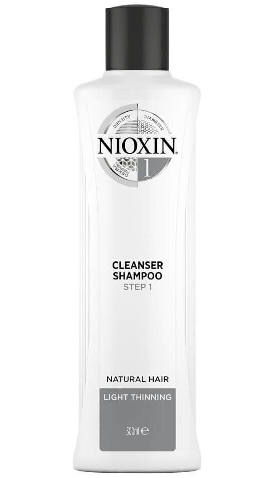 Puhastav šampoon pehmetele, õhukestele naturaalsetele juustele Nioxin System 1, 300 ml цена и информация | Šampoonid | kaup24.ee