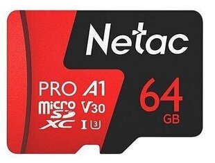 Mälukaart Memory Micro SDXC 64GB UHS-I/NT02P500PRO-064G-S Netac hind ja info | Mobiiltelefonide mälukaardid | kaup24.ee