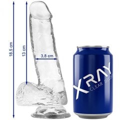 Läbipaistev dildo Xray (18.5x3.8cm) hind ja info | Dildod | kaup24.ee