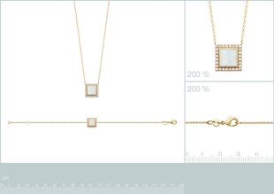 750° kullaga kaetud kaelakee, pärlmutter, 45 cm, toodetud Prantsusmaal hind ja info | Kaelakeed | kaup24.ee