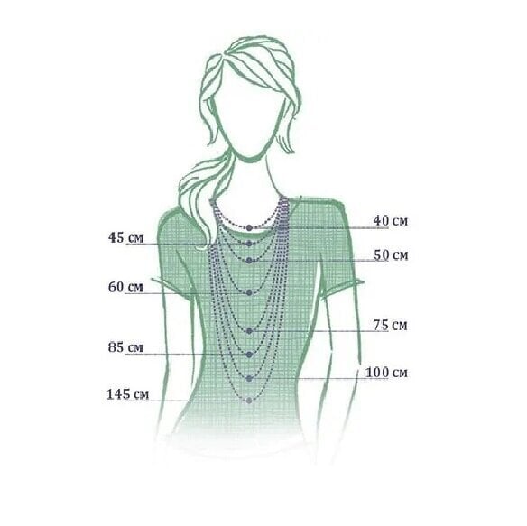 750° kullaga kaetud kaelakee, pärlmutter, 45 cm, toodetud Prantsusmaal цена и информация | Kaelakeed | kaup24.ee
