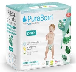 Экологические подгузники PureBorn S5 (12-17кг), 40 шт. цена и информация | Пеленки | kaup24.ee