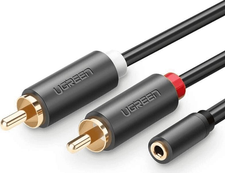 Ugreen UGR650BLK, RCA, 1 m цена и информация | Kaablid ja juhtmed | kaup24.ee