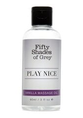 Fifty Shades of Grey массажное масло с ароматом ванили Play Nice Vanilla Massage Oil, 90 мл цена и информация | Массажные масла | kaup24.ee