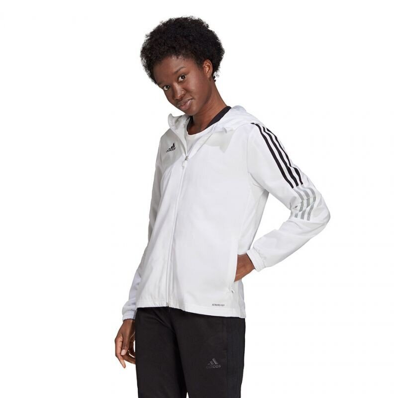 Naiste kampsun Adidas Tiro 21 WindBreaker W GP4970 77935, valge цена и информация | Naiste pusad | kaup24.ee