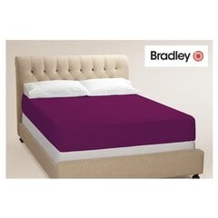Простыня на резинке Bradley, 90 x 200 см, бордо, 2 шт цена и информация | Сетки для кроватей | kaup24.ee
