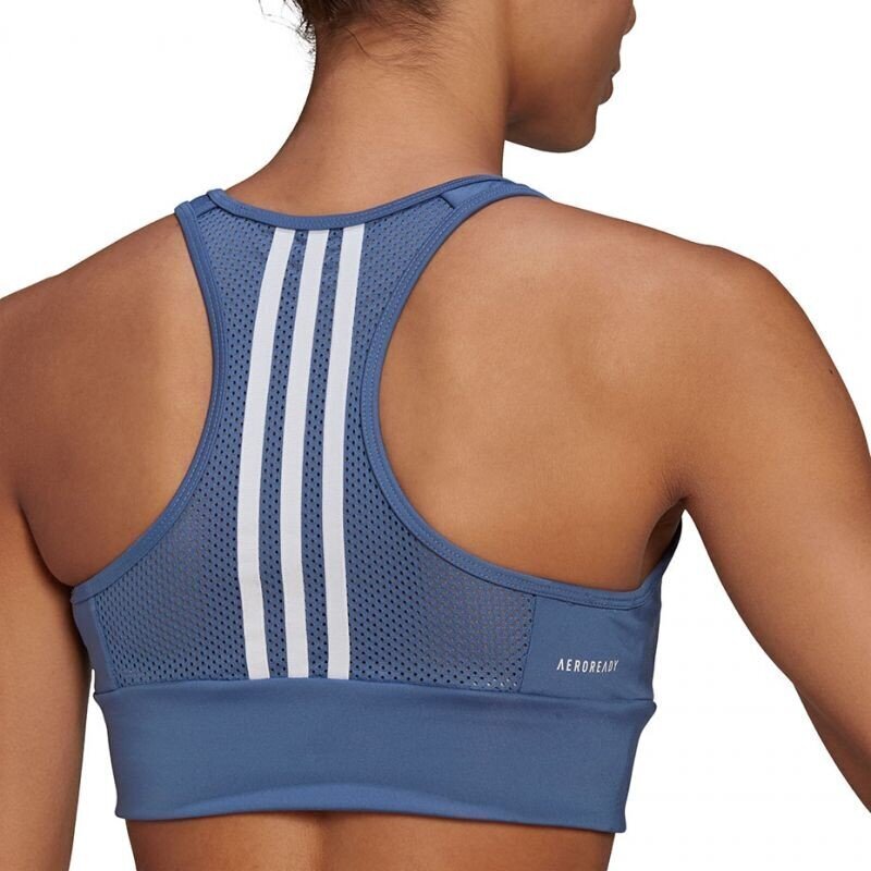 Naiste spordirinnahoidja Adidas 3-Stripes Sport Bra Top W GL3808, sinine цена и информация | Rinnahoidjad | kaup24.ee