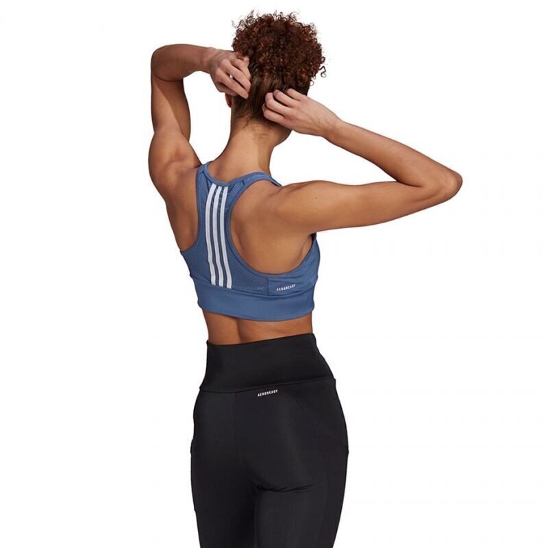 Naiste spordirinnahoidja Adidas 3-Stripes Sport Bra Top W GL3808, sinine hind ja info | Rinnahoidjad | kaup24.ee