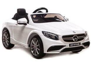 Детский электромобиль Mercedes S63 AMG, белый цена и информация | Электромобили для детей | kaup24.ee