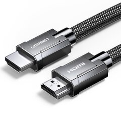 Кабель Ugreen HDMI 2.1, 8K 60 Гц / 4K 120 Гц 3D 48 Гбит/с HDR VRR QMS ALLM eARC QFT, 2 м, серый (HD135 70321) цена и информация | Кабели и провода | kaup24.ee