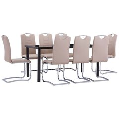 Комплект мебели для столовой, 9 предметов, коричневый цена и информация | Комплекты мебели для столовой | kaup24.ee