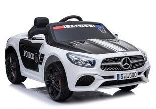 Электромобиль для детей Mercedes SL500 Police, белый цена и информация | Электромобили для детей | kaup24.ee