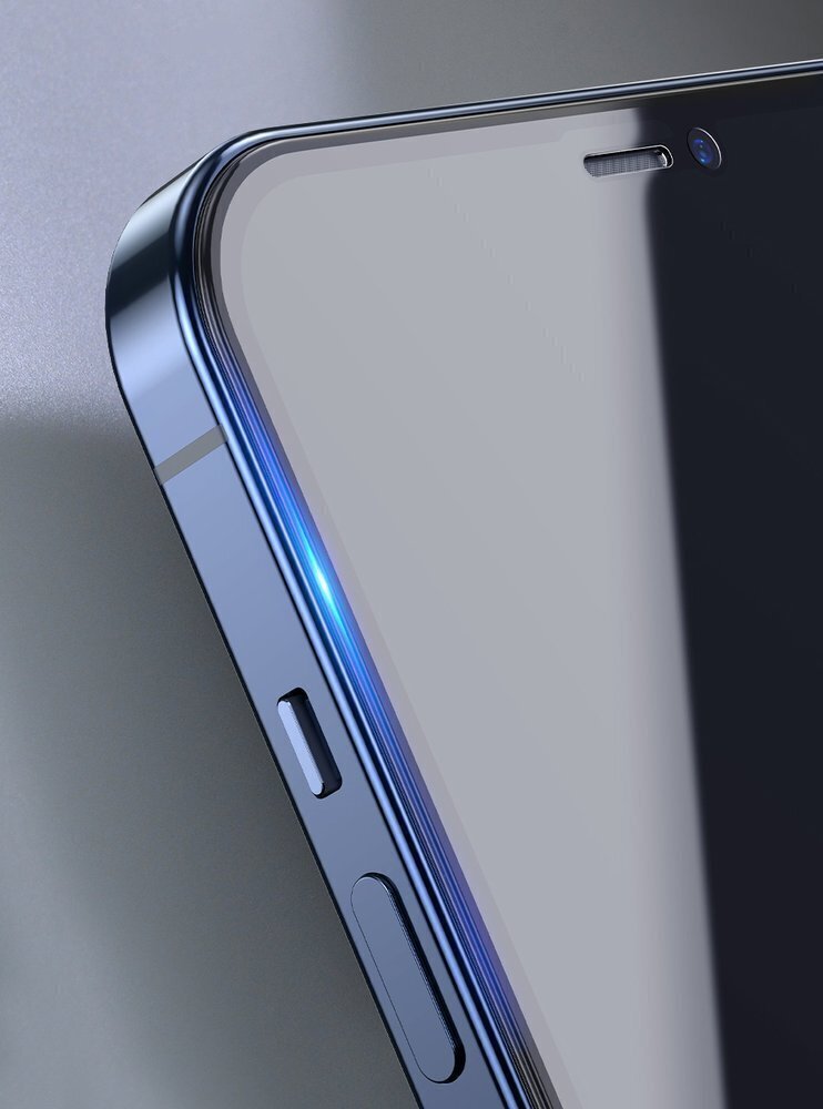 Kaitseklaas Baseus 2x Full screen 0,3 mm Anti Spy Light tempered glass with a frame telefonile iPhone 12 mini цена и информация | Ekraani kaitsekiled | kaup24.ee