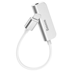 Adapter Baseus L50, Lightning to Lightning (Female) + kõrvaklappide pesa 3,5 mm (Female), valge (CALL50-02) цена и информация | Адаптеры и USB-hub | kaup24.ee