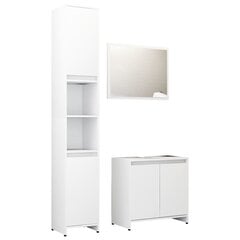 Комплект мебели для ванной, 3 части, белый цена и информация | Комплекты в ванную | kaup24.ee