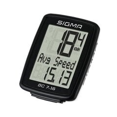 Велосипедный компьютер Sigma BC7.16, черный цена и информация | Велокомпьютеры, навигация | kaup24.ee