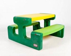 Стол со скамьями Little Tikes 466A, зеленый/желтый цена и информация | Детская садовая мебель | kaup24.ee