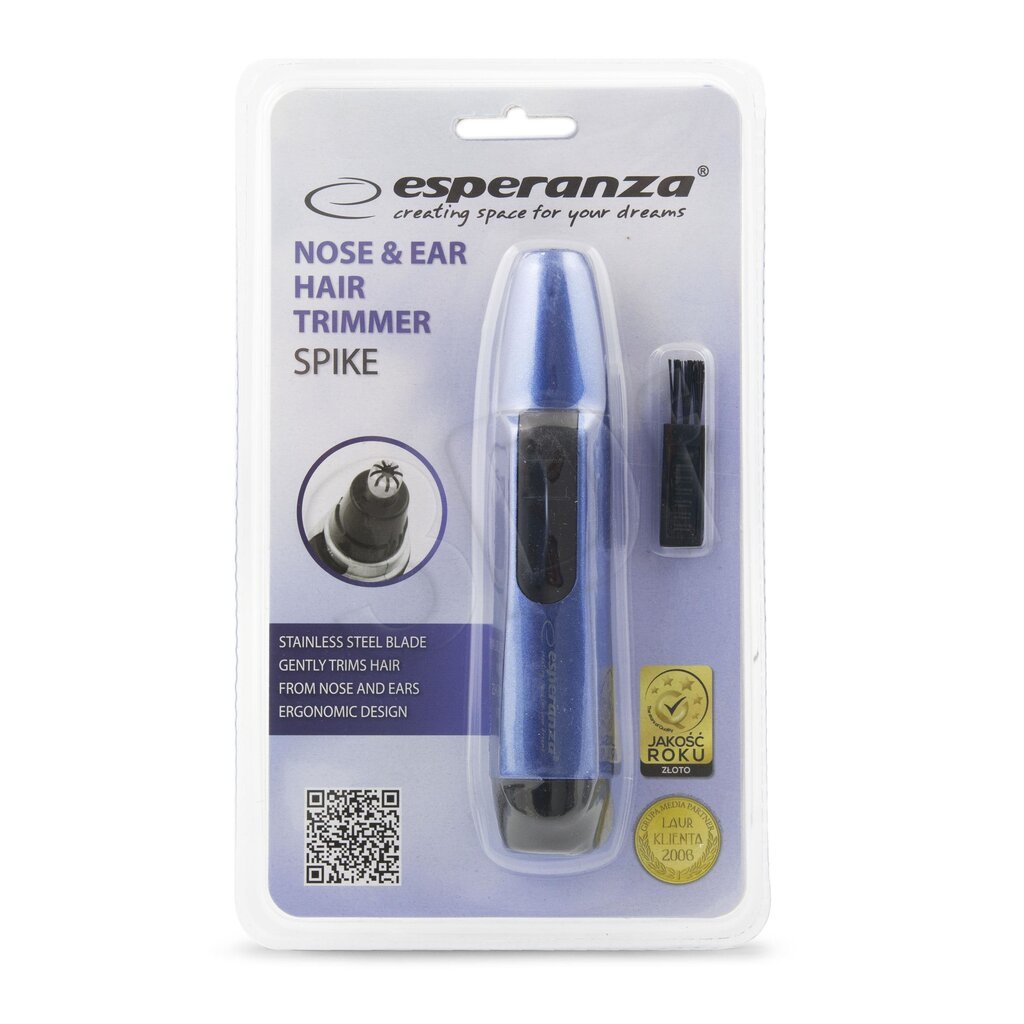 Nina ja kõrva trimmer Esperanza Spike EBG004B цена и информация | Juukselõikusmasinad, trimmerid | kaup24.ee