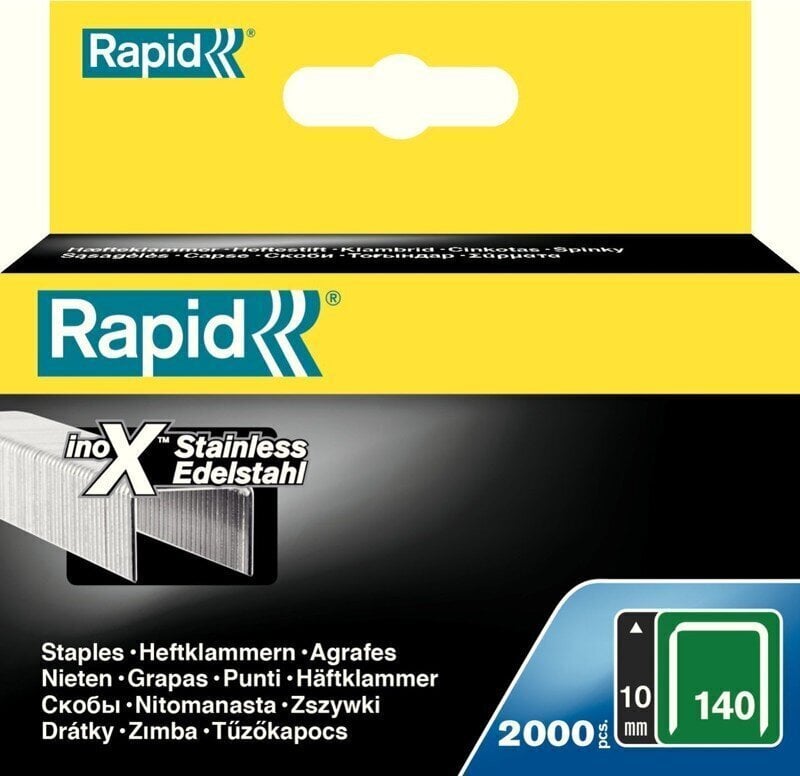 Klambrid Rapid 140/10 roostevaba teras, 2000 tk цена и информация | Käsitööriistad | kaup24.ee