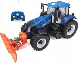 Радиоуправляемый трактор со снегоочистителем MAISTO TECH 1:16 New Holland, 82303 цена и информация | Игрушки для мальчиков | kaup24.ee