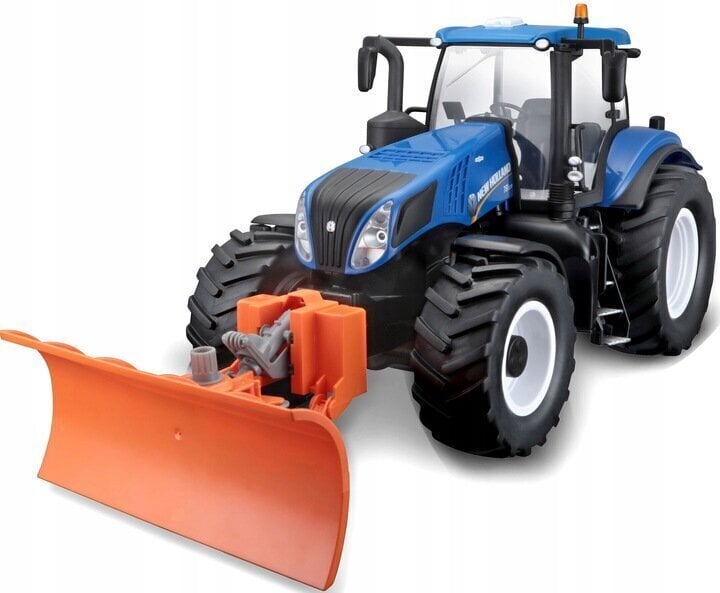 Raadio teel juhitav traktor lumesahaga MAISTO TECH 1:16 New Holland, 82303 цена и информация | Poiste mänguasjad | kaup24.ee