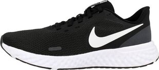 Nike Jalatsid Jooksmine Naistele Revolution 5 Black White цена и информация | Спортивная обувь, кроссовки для женщин | kaup24.ee