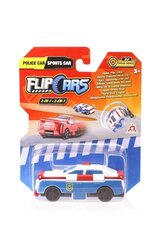 Игрушечная полицейская и спортивная машина 2в1 FLIPCARS, EU463875-04 цена и информация | Игрушки для мальчиков | kaup24.ee