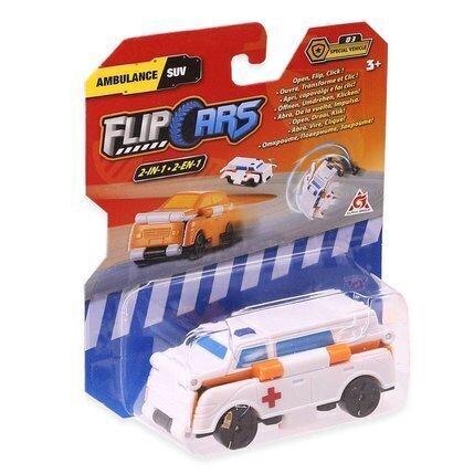 Mänguauto 2in1 Kiirabi ja maastur FLIPCARS, EU463875-06 hind ja info | Poiste mänguasjad | kaup24.ee